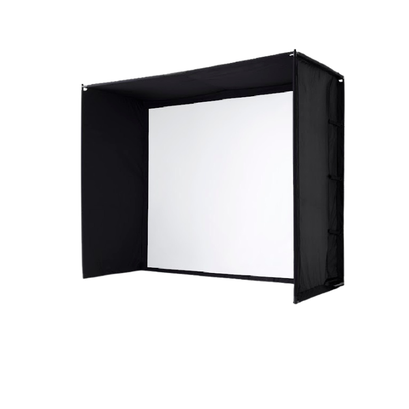 Indoor-Golf-Schlagkäfig 24/7 PAR 3 Vorderansicht, weißer Hintergrund