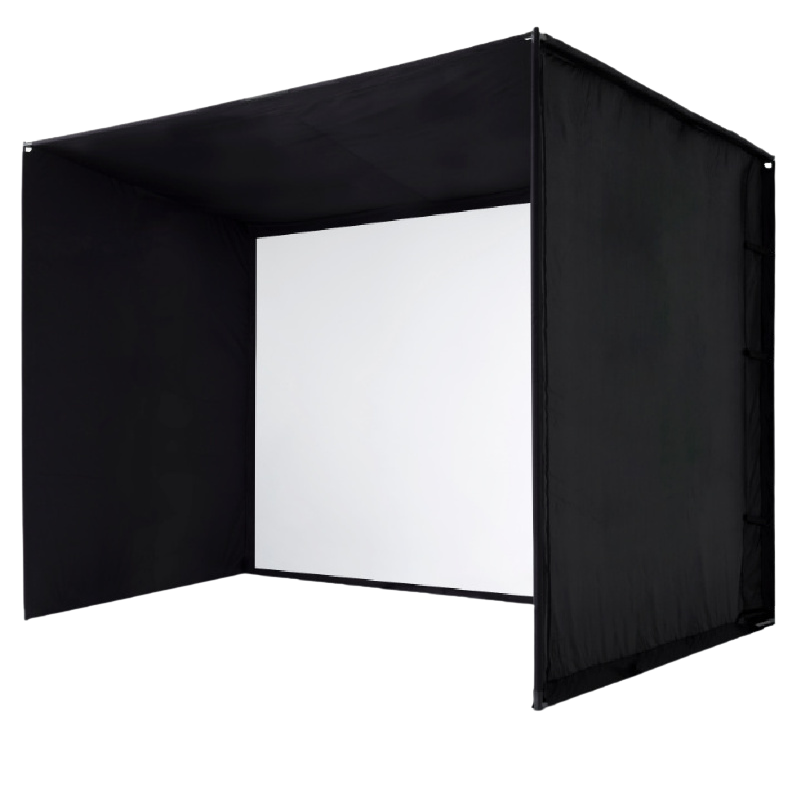 Indoor-Golf-Schlagkäfig 24/7 PAR 5 Vorderansicht mit weißem Hintergrund