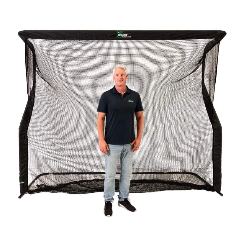 Golfnet The Net Return Pro Series V2 Large Paul staat voor het net met witte achtergrond