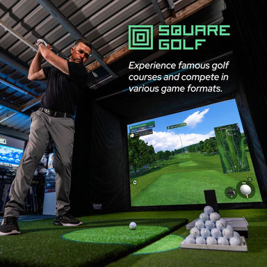 Square Golf Launch Monitor Verwendung als Golfsimulator