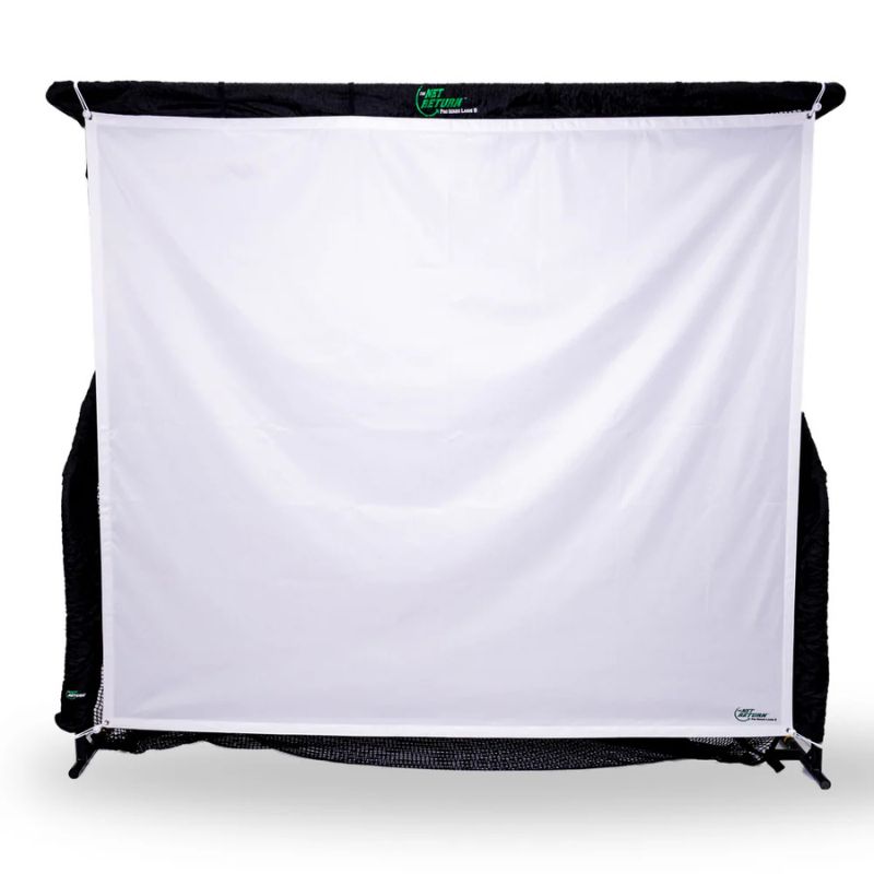 The Net Return Golfnetz Simulator Screen – Vorderansicht am Golfnetz.